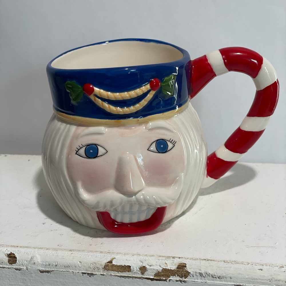 Vintage RUSS Nautical Captain Nutcracker kitchy mug